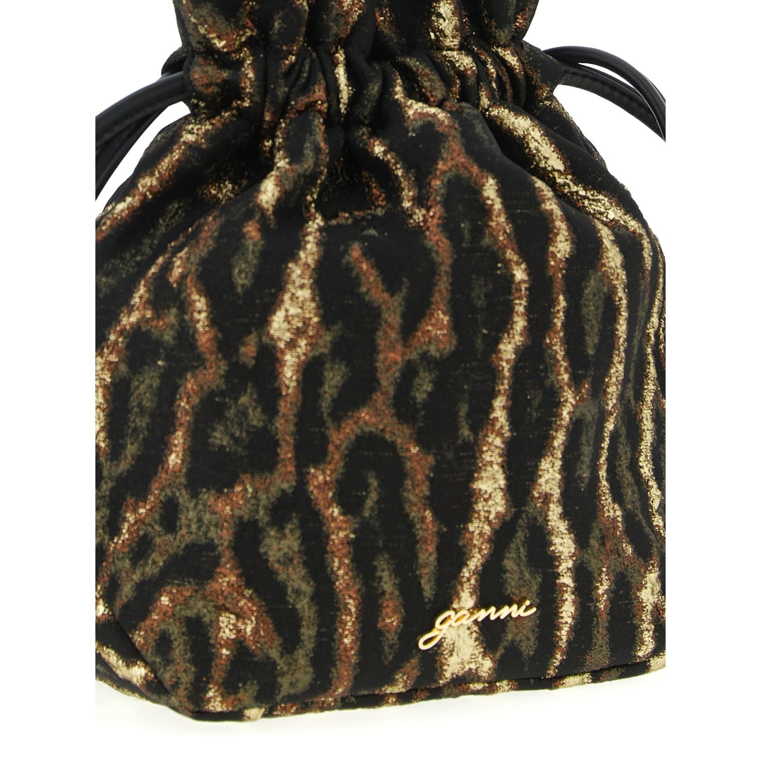 Ganni Brown Polyester Clutch Bag