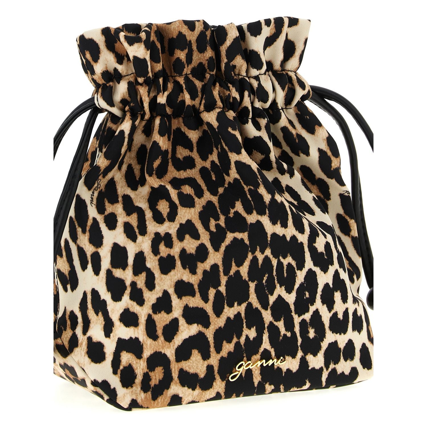 Ganni Brown Recycled Polyamide Clutch Bag