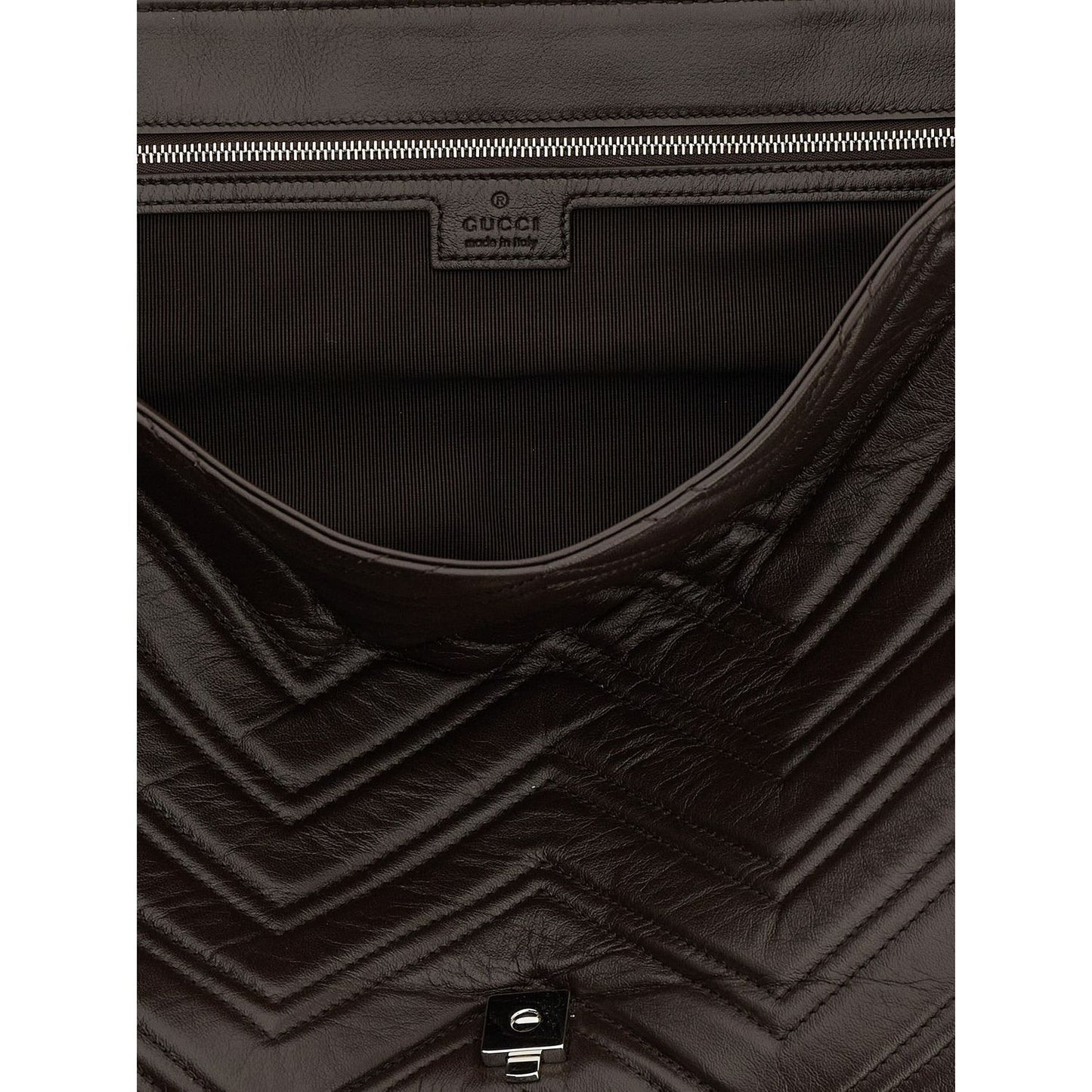 Gucci Brown Calfskin Shoulder Bag