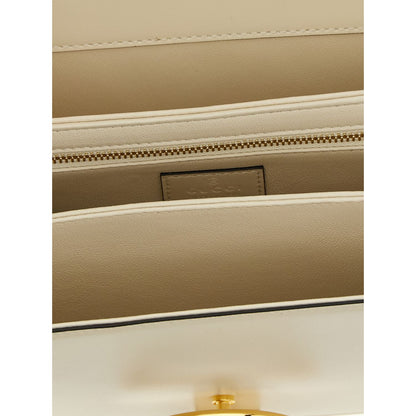 Gucci White Calfskin Shoulder Bag