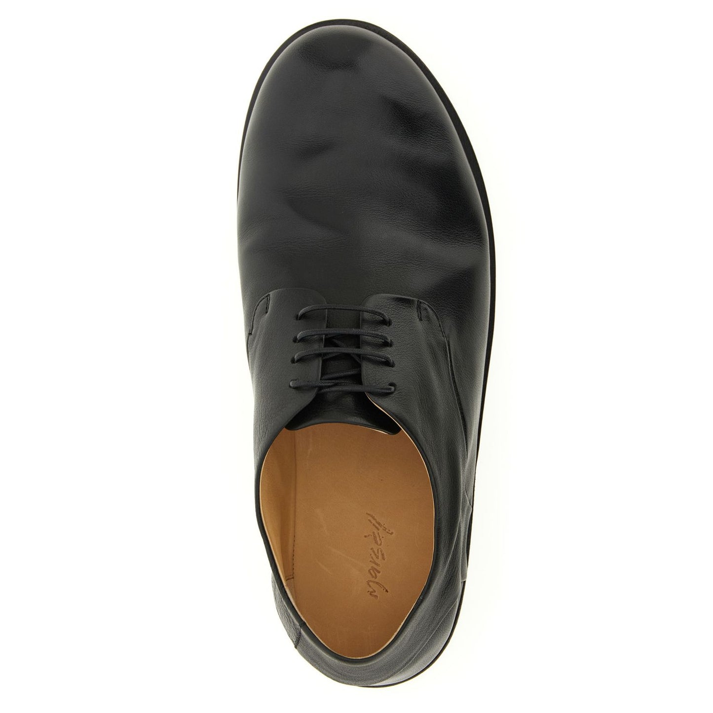 Marsell Black Calfskin Oxfords And Derbies
