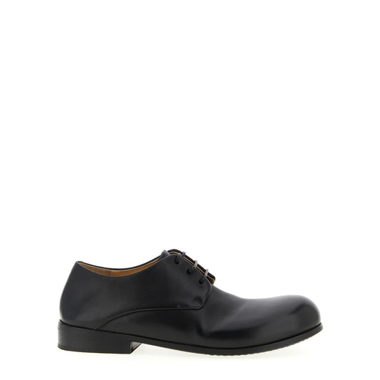 Marsell Black Calfskin Oxfords And Derbies