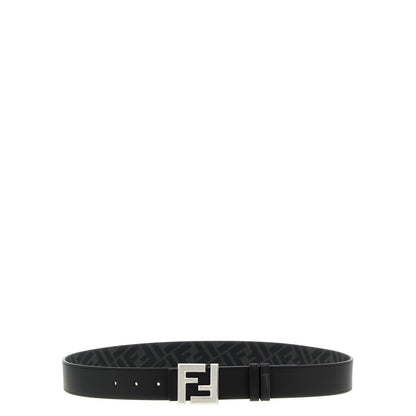 Fendi Black Calfskin Regular Belt