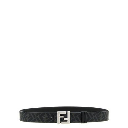 Fendi Black Calfskin Regular Belt
