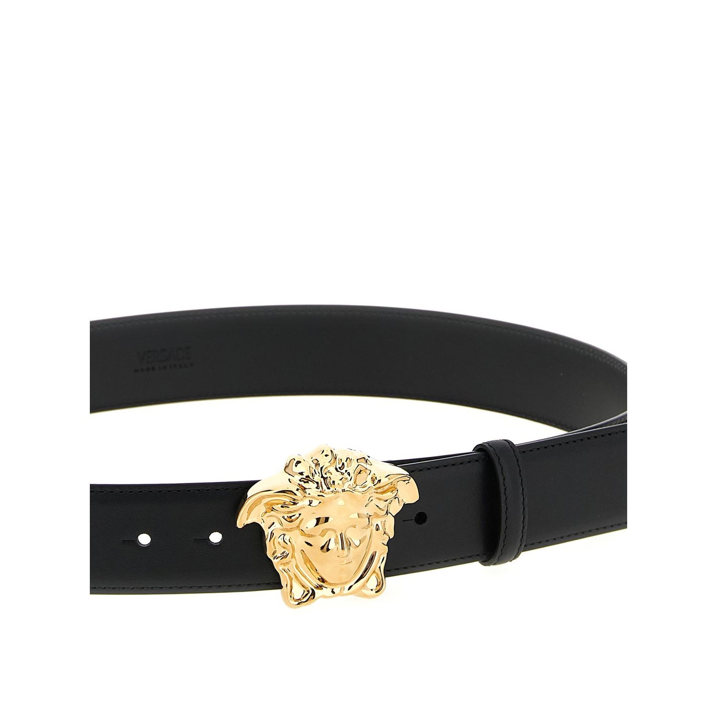 Versace Black Calfskin Regular Belt