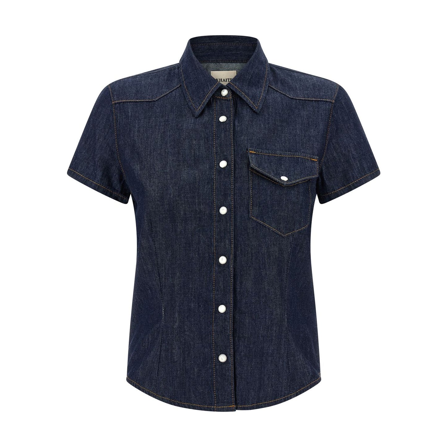 Khaite Blue Cotton Blouse