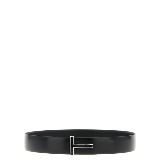 Tom Ford Black Calfskin Regular Belt