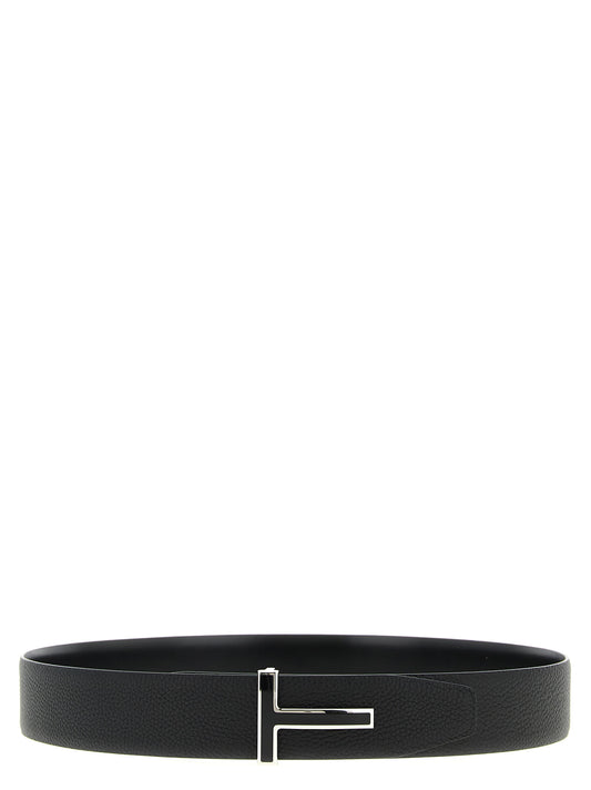 Tom Ford Black Calfskin Regular Belt