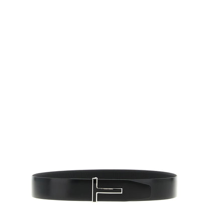 Tom Ford Black Calfskin Regular Belt