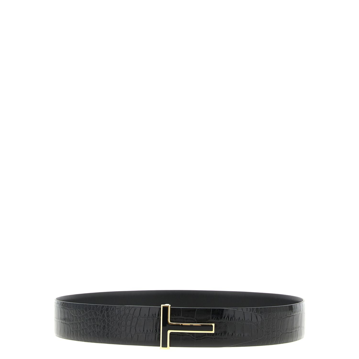 Tom Ford Black Calfskin Regular Belt