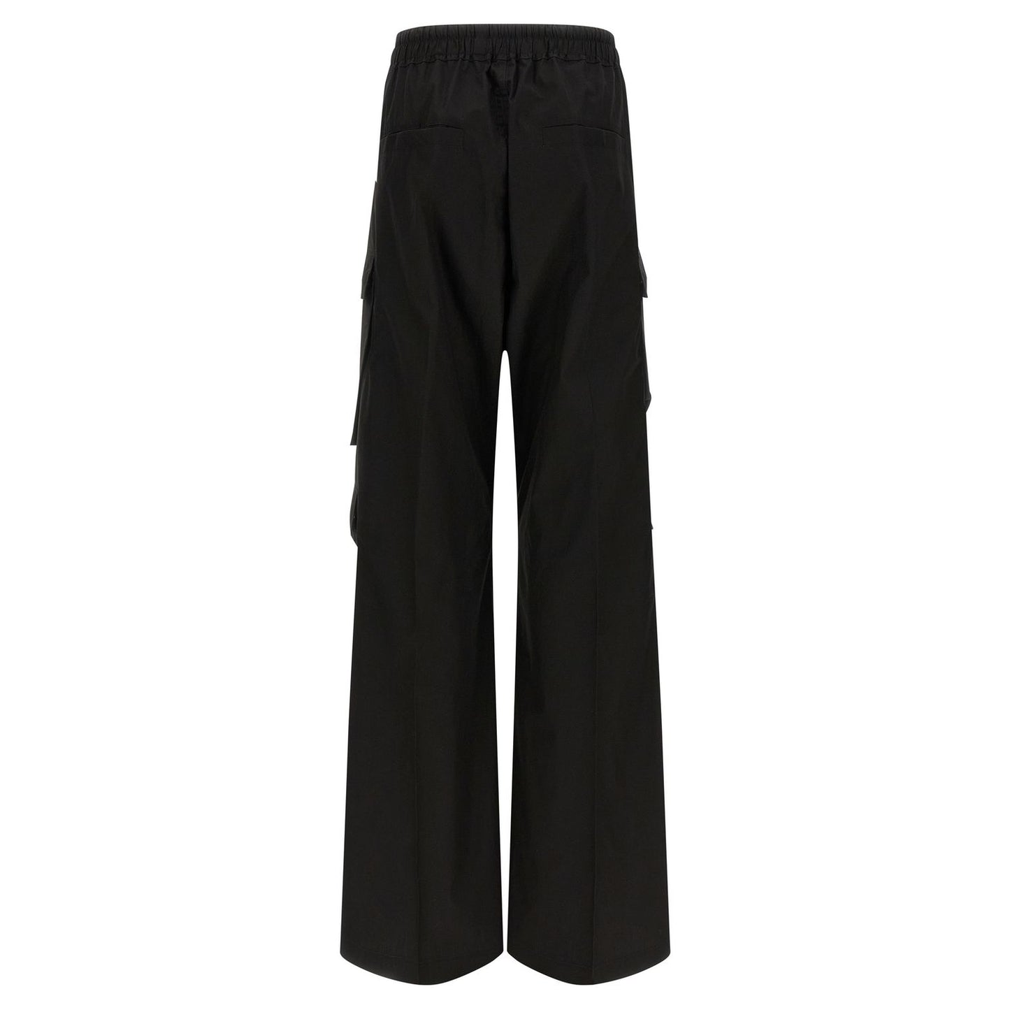 Rick Owens Black Cotton Cargo Pants