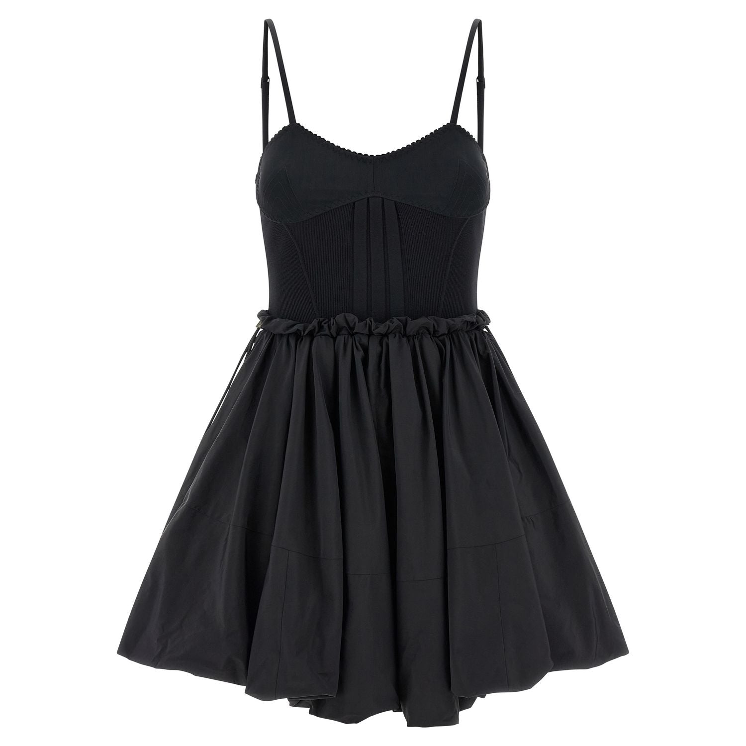 The Attico Black Polyamide Short Dress