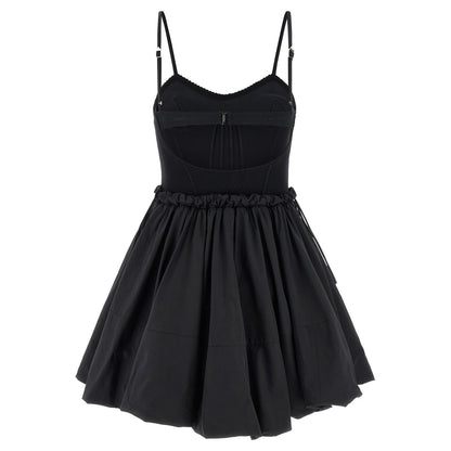 The Attico Black Polyamide Short Dress