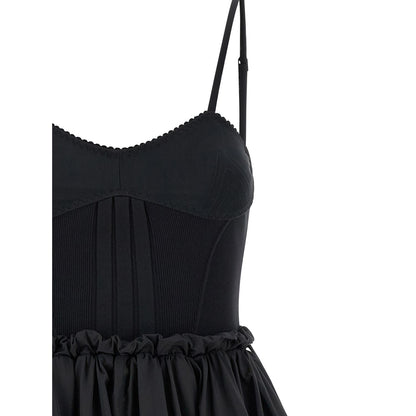The Attico Black Polyamide Short Dress
