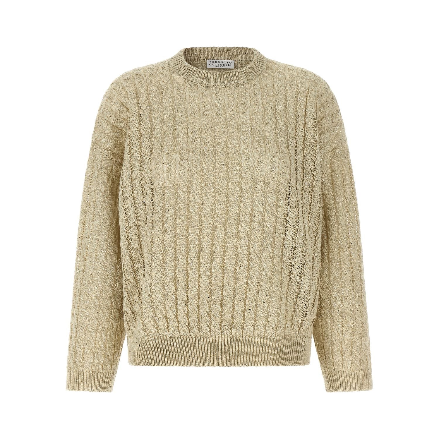Brunello Cucinelli Beige Linen Cardigan