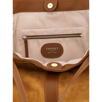 Twinset Brown Polyethylene Tote Bag