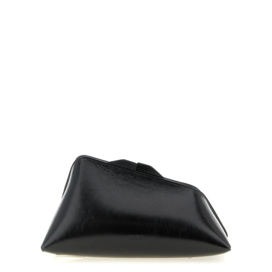 The Attico Black Calfskin Clutch Bag