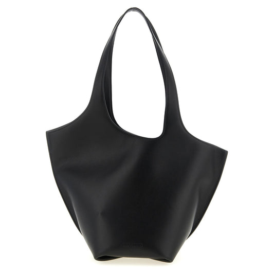 The Attico Black Calfskin Shoulder Bag