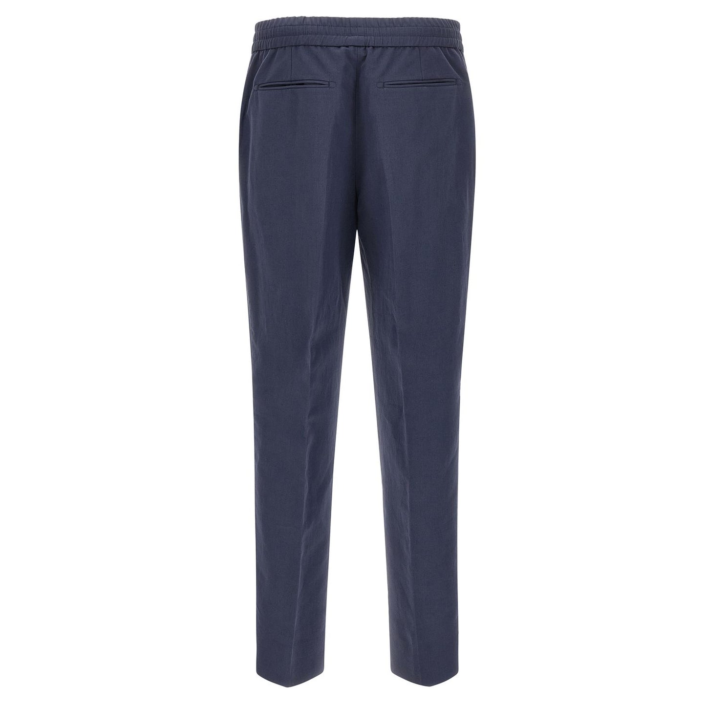 Brioni Blue Linen Casual Pants