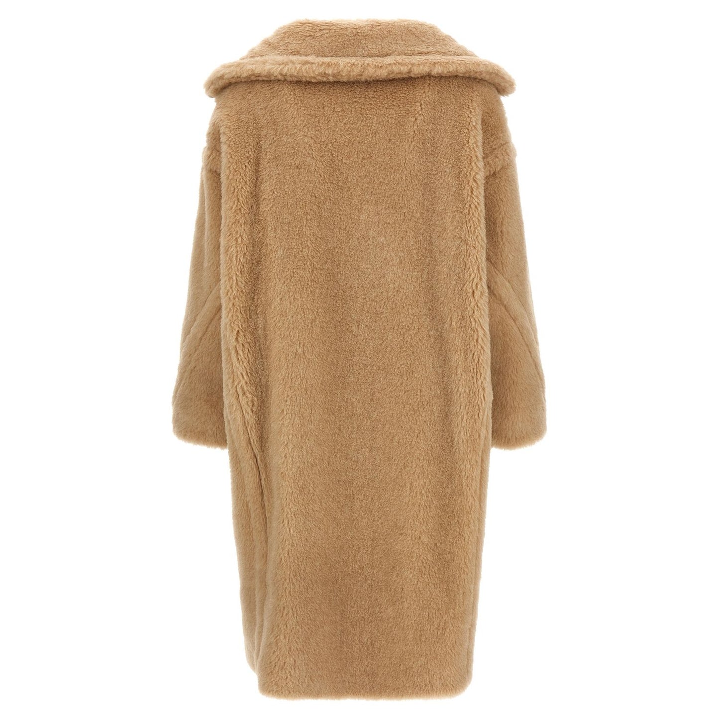 Max Mara Beige Alpaca Leather Coat