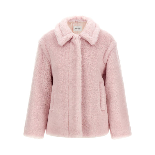 Max Mara Multicolor Alpaca Leather Coat