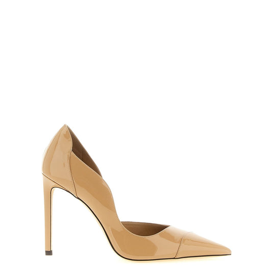 Jimmy Choo Beige Leather High Heel Pumps
