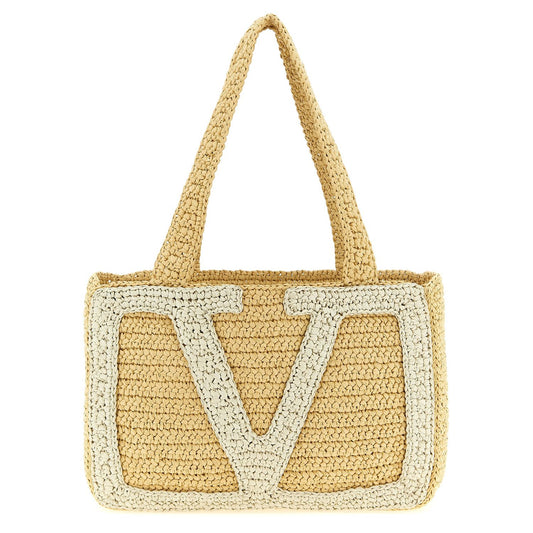 Valentino Garavani White Viscose Tote Bag
