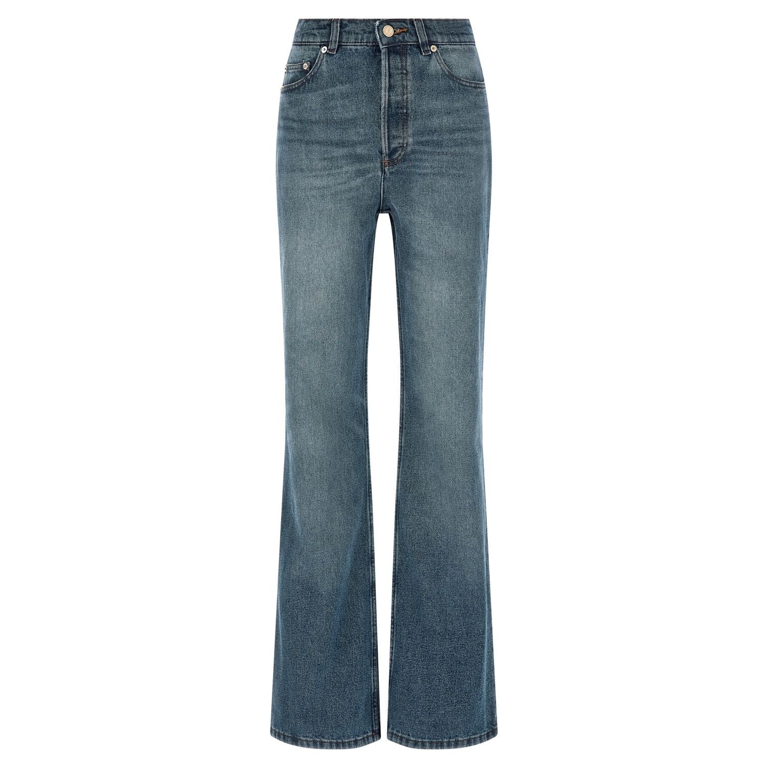 A.P.C. Blue Cotton Flared Jeans