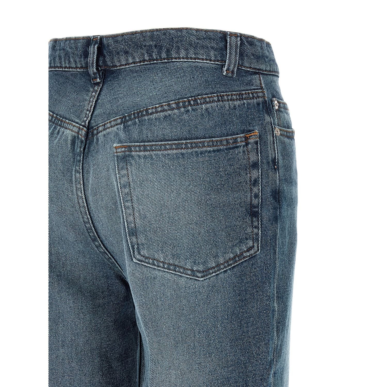 A.P.C. Blue Cotton Flared Jeans