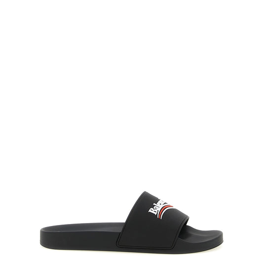 Balenciaga Black Plastic Slides
