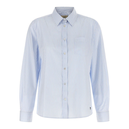 Max Mara Blue Cotton Blouse