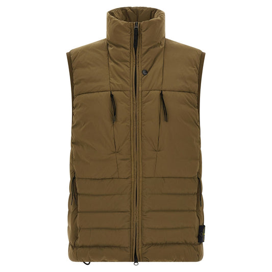 Stone Island Bicolor Polyamide Sleeveless Jacket