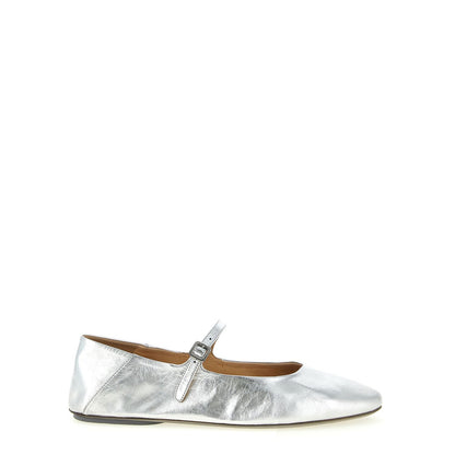 Marsell Silver Calfskin Ballet Flats