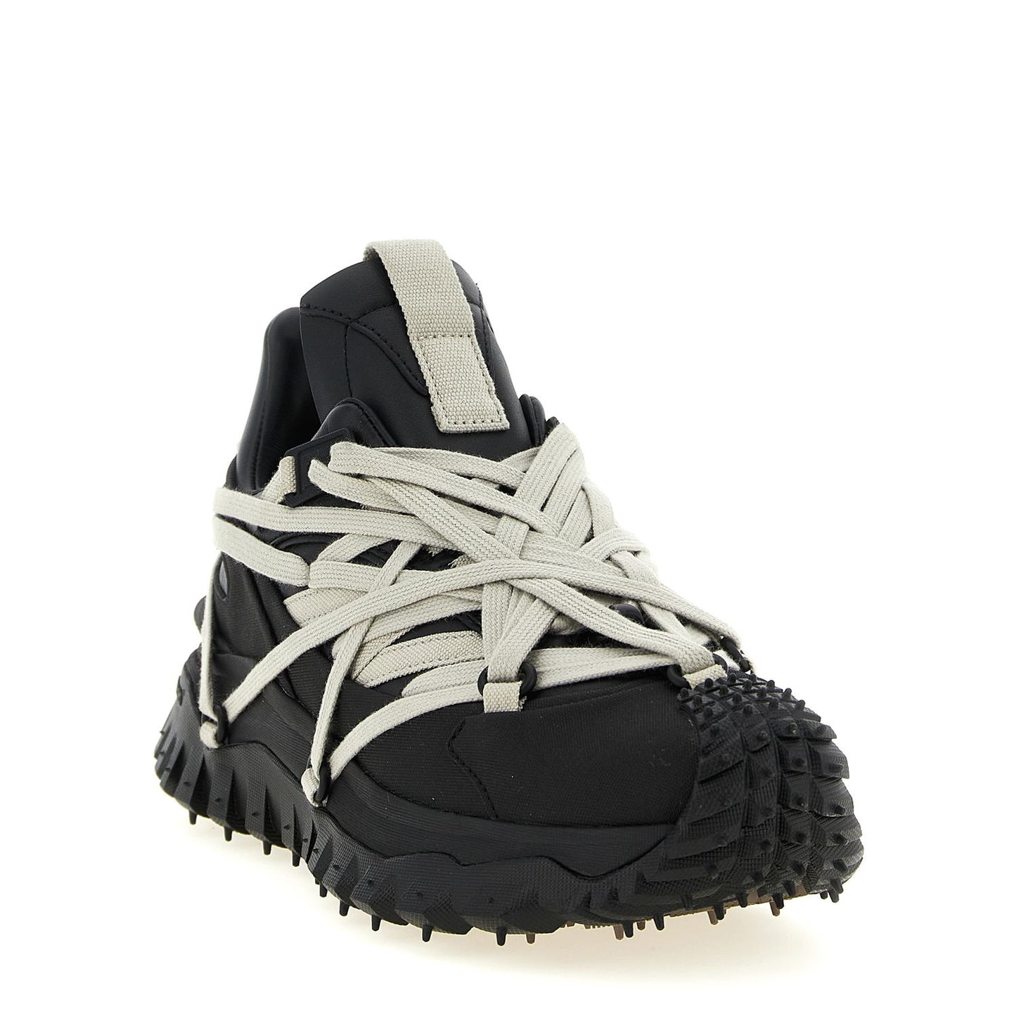 Rick Owens Black Cowhide Athletic Sneakers