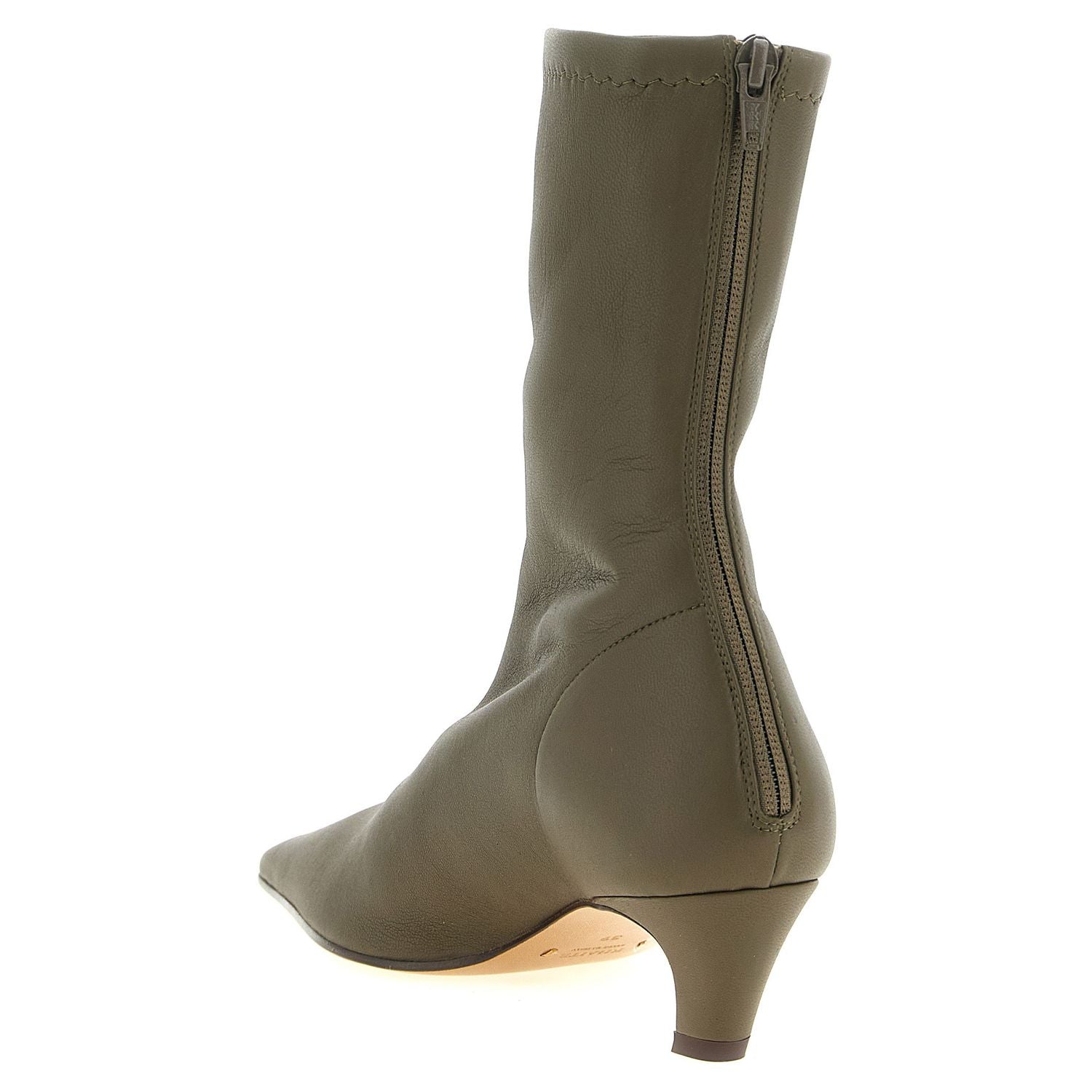 Khaite Bicolor Lambskin Ankle Boots