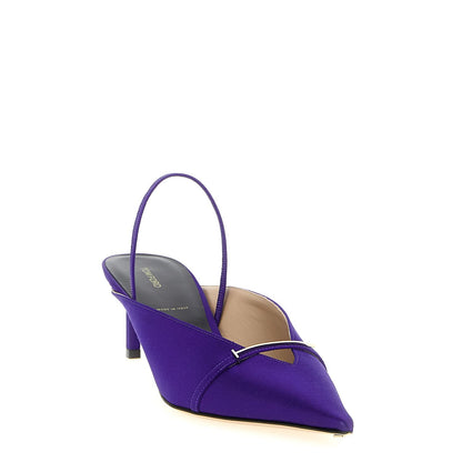 Tom Ford Purple Viscose Mid Heel Pumps