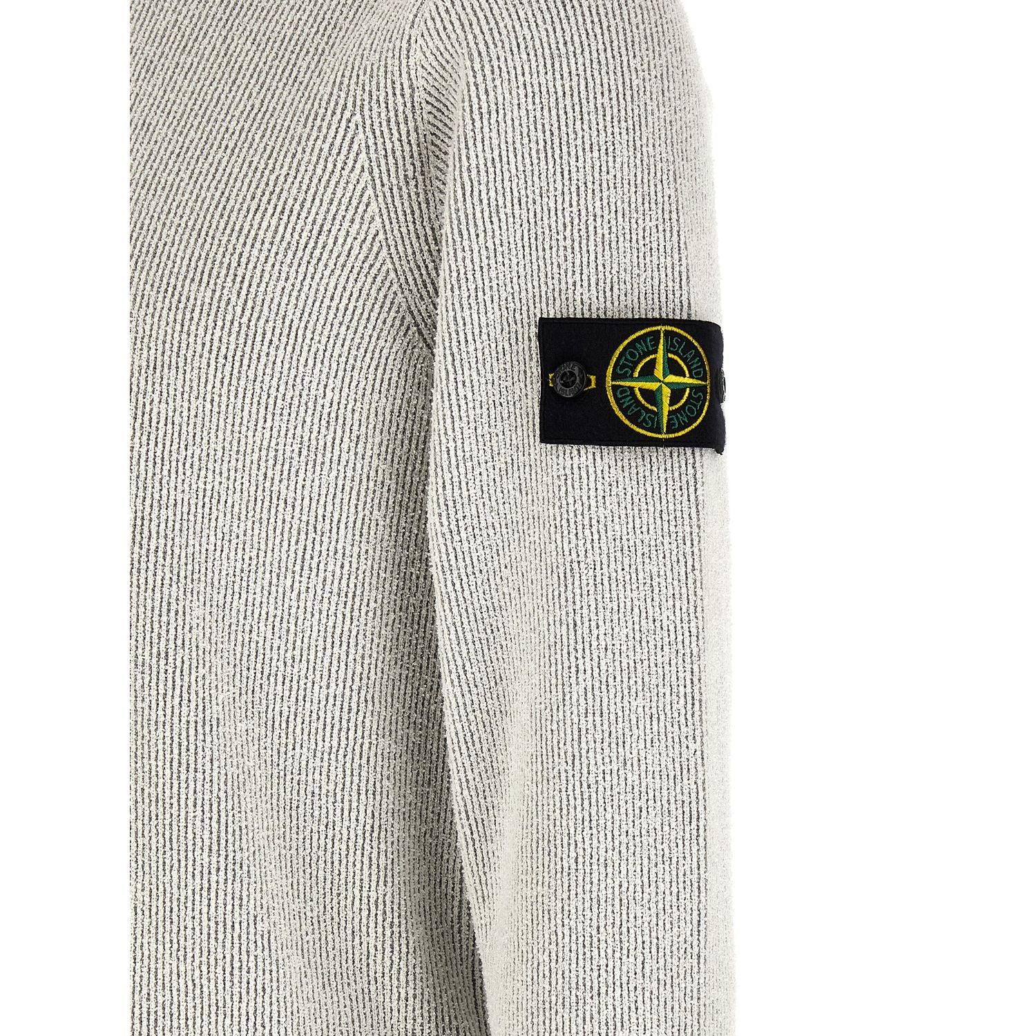 Stone Island Gray Cotton Cardigan