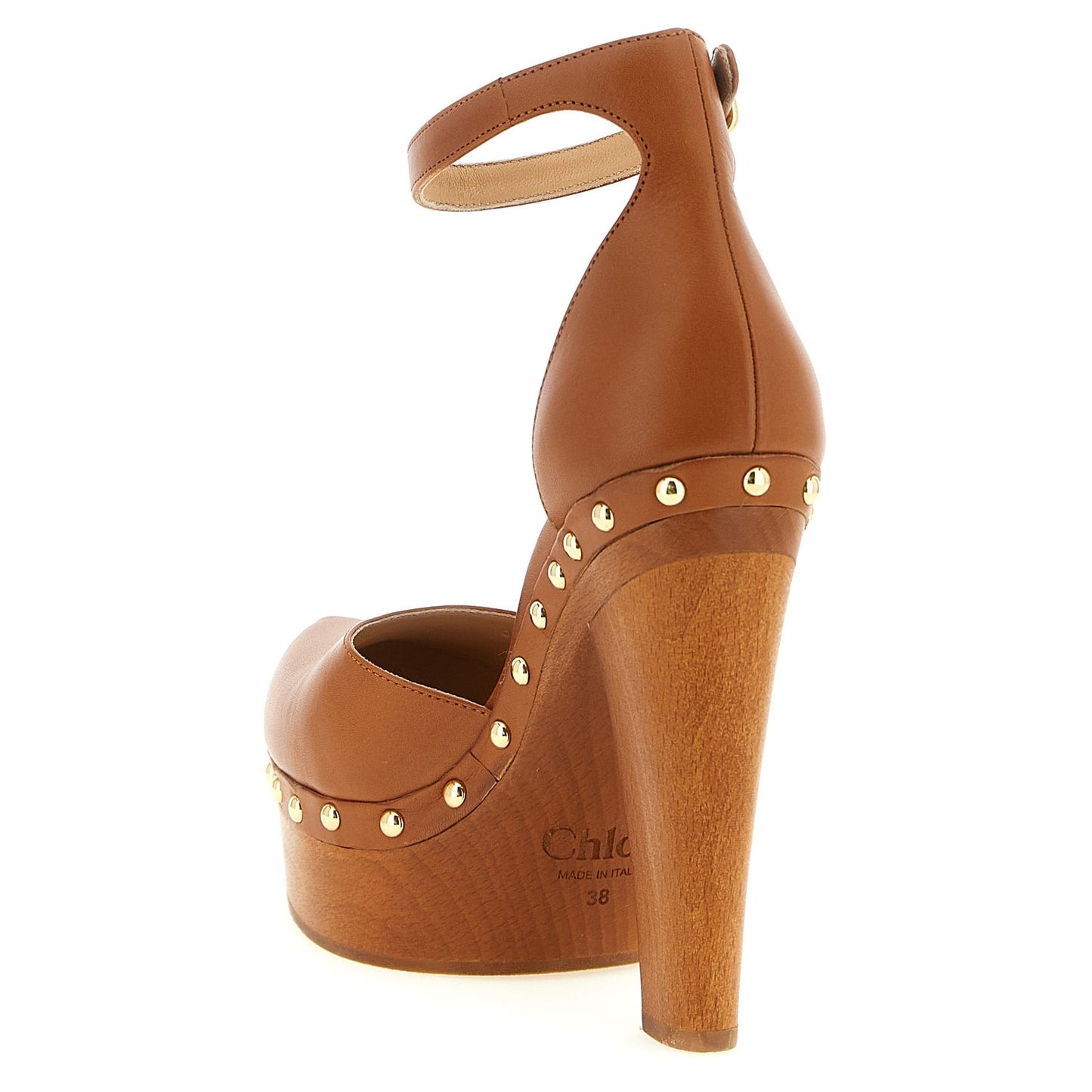 Chloé Brown Lamb Leather High Heel Pumps