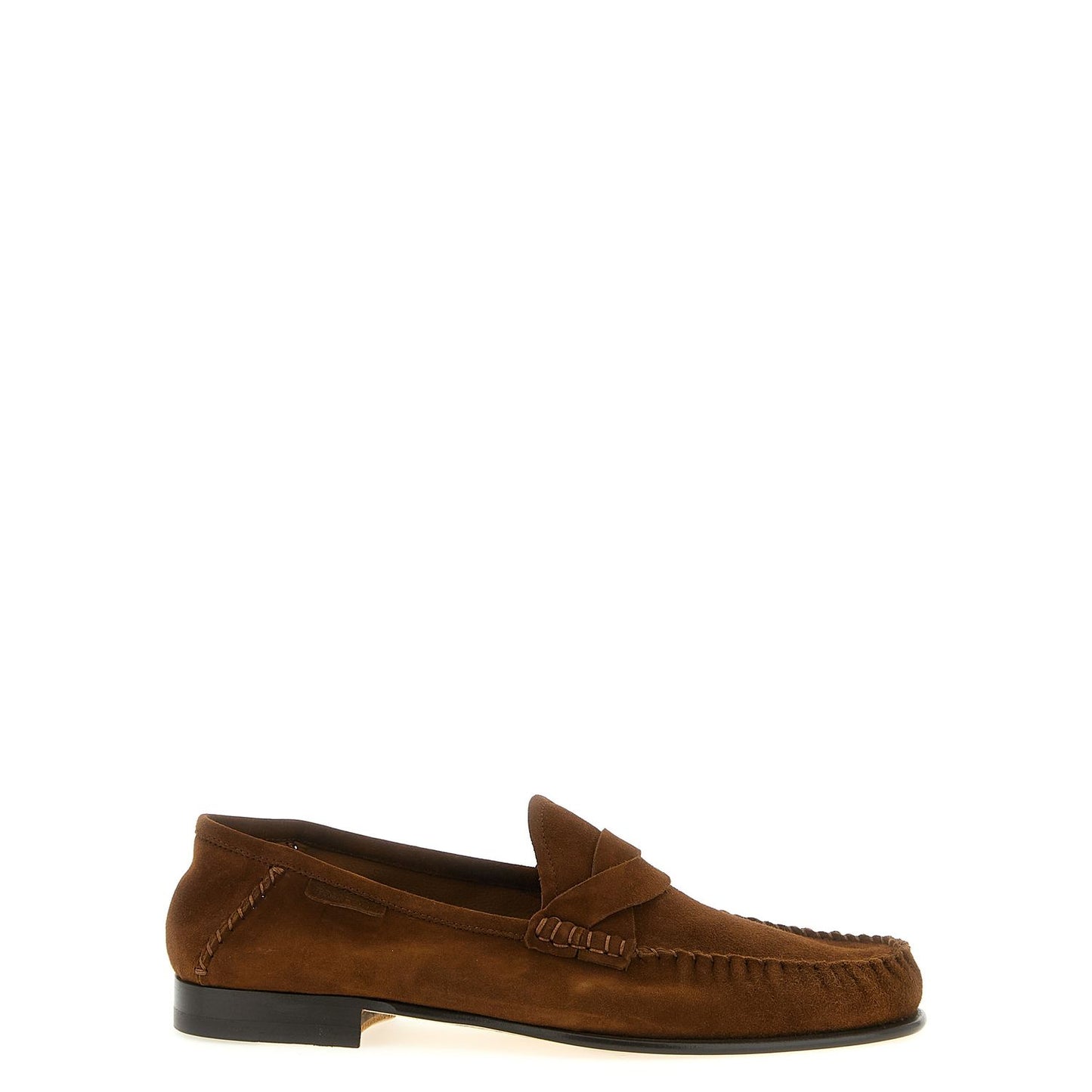 Tom Ford Brown Suede Leather Slip-On Loafers