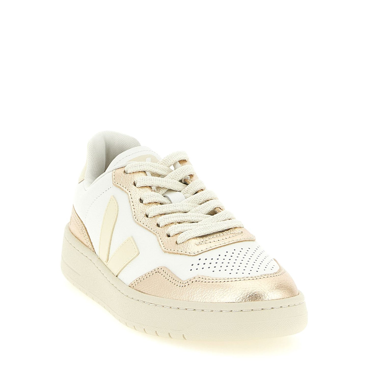 Veja Gold Genuine Leather Low Top Sneakers