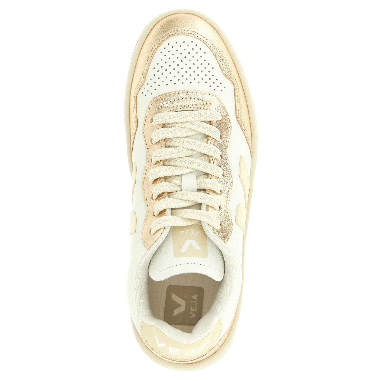 Veja Gold Genuine Leather Low Top Sneakers