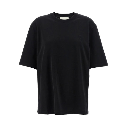Ami Paris Black Cotton T-Shirt