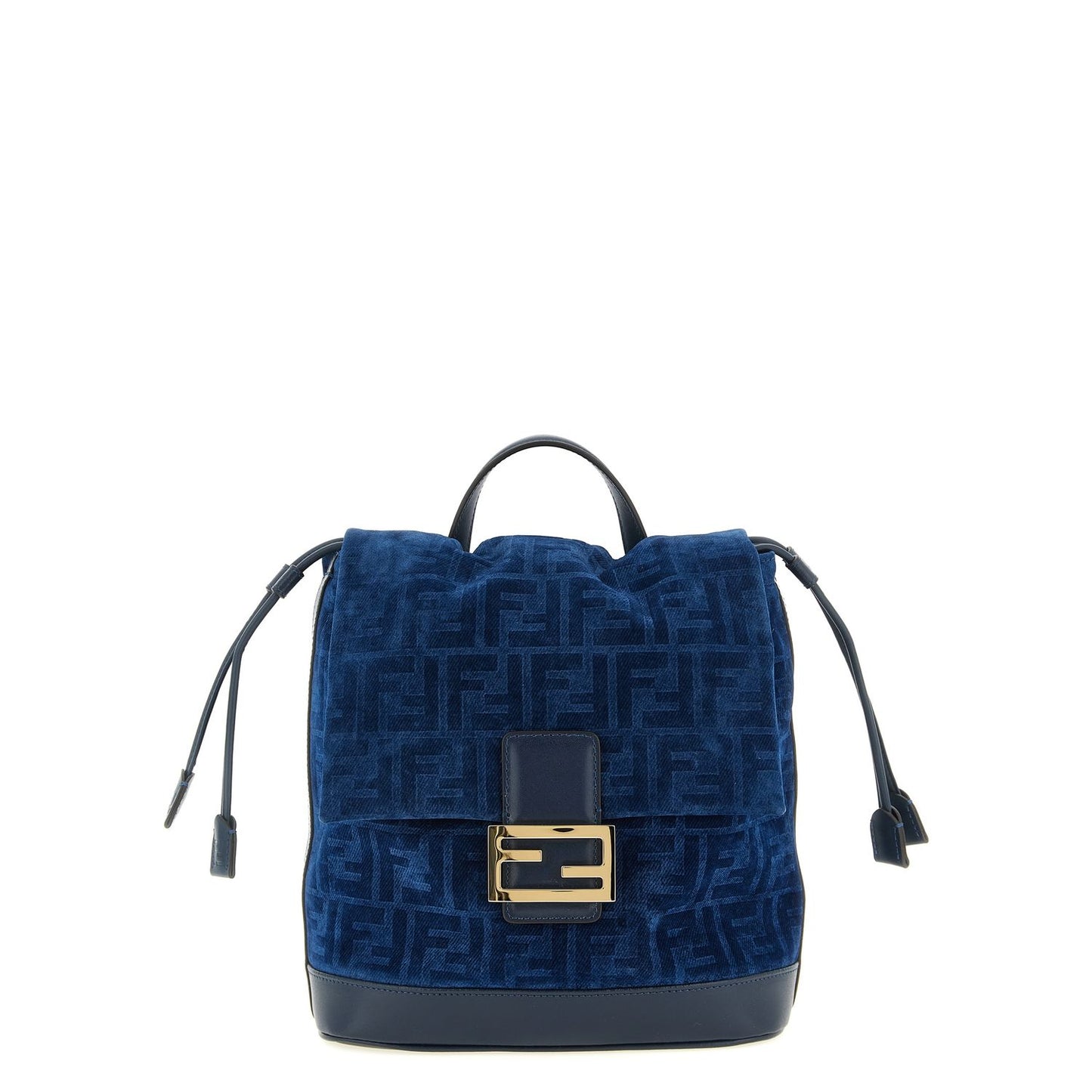 Fendi Blue Cotton Backpack