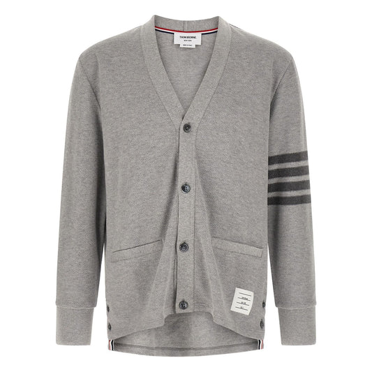 Thom Browne Gray Cotton Cardigan