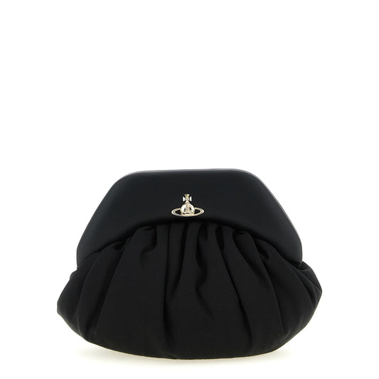 Vivienne Westwood Black Viscose Clutch Bag