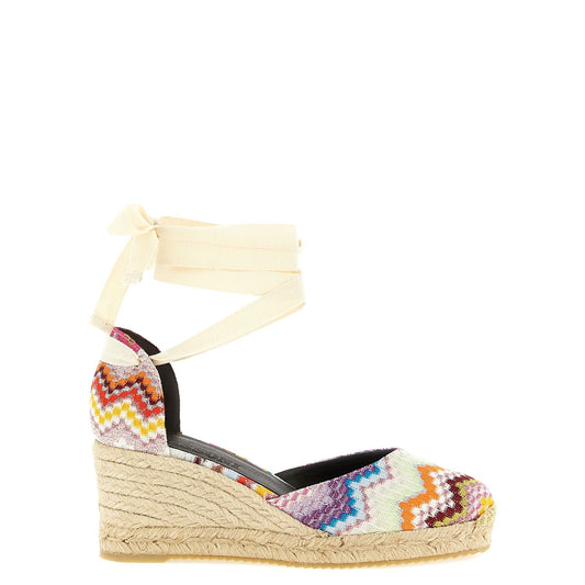 Missoni Multicolor Cowhide Wedge Sandals