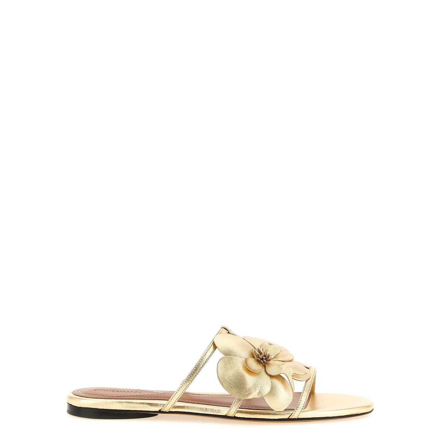 Zimmermann Gold Leather Slides
