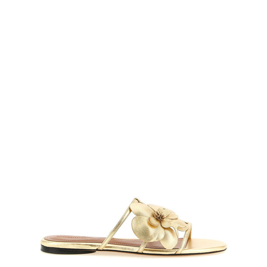 Zimmermann Gold Leather Slides
