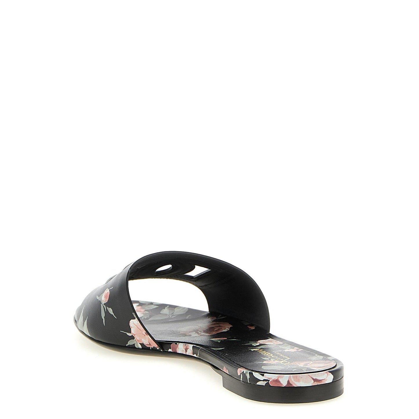 Dolce & Gabbana Black Calfskin Slides