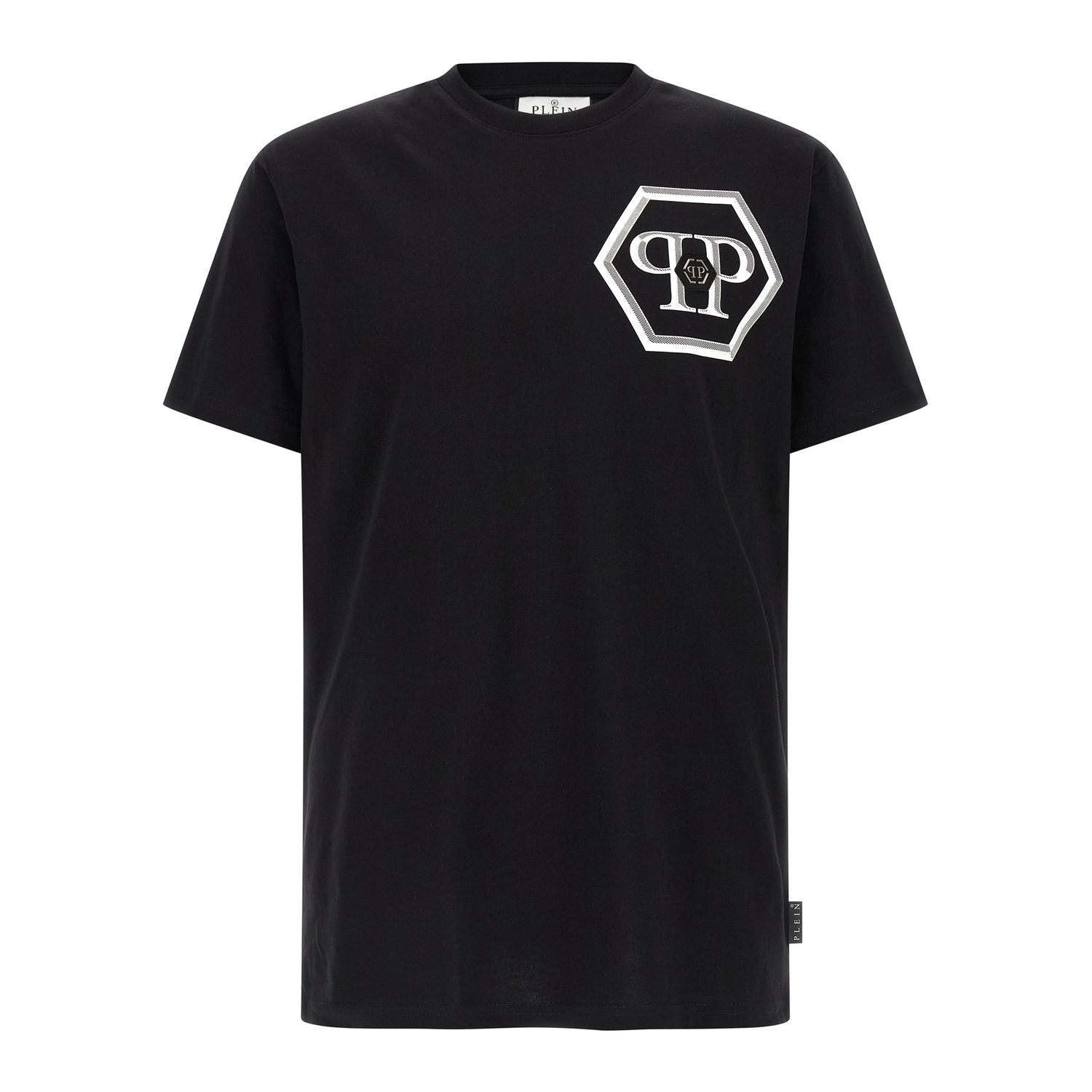 Philipp Plein Black Cotton T-Shirt